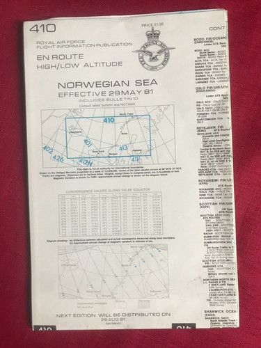 1981 raf aircraft flight map - flight,