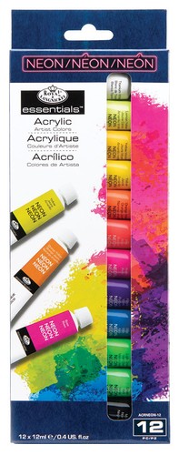 Artists neon acrylic - paint, set