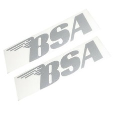 BSA Logo Stickers Decal Silver Set A65 A10 B44 B25 A75 BSA Motorcycles S2u