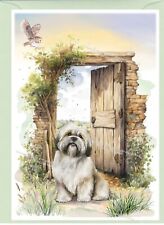 Lhasa Apso Dog Greetings Card