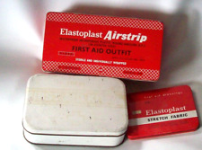 Set 3 Plaster Or Medical Tins Airstrip- old- used Vintage Collectable