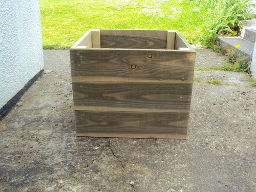 Handmade square wooden - handmade, pot