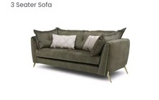 2 x 3 Seater DFS Sofas in Sage Green
