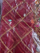 Indian  Pakistani  Wedding  Red  Bridal Dupatta
