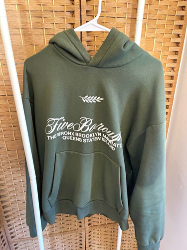 Green pullover hoodie - h&m,