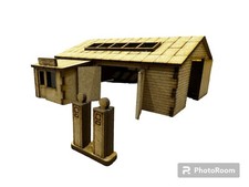 O Gauge Petrol Station and Garage / WorkShop 1/43 Scale model railway Diorama