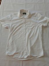 Mens Shirt Primark Size 16" Short Sleeve Regular Fit White 11896