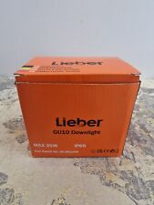 Lieber White GU10 Fire Rated IP65 Square Downlight, Bathroom, Bedroom, Kitchen