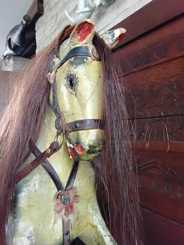 Antique rocking horse j - antique,