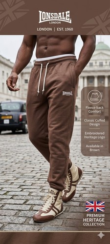 Brown sweatpants lonsdale - sweatpants,