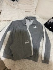Gray And White Puma Tracksuit