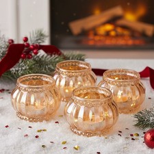 4pcs Glass Tea Light Holder