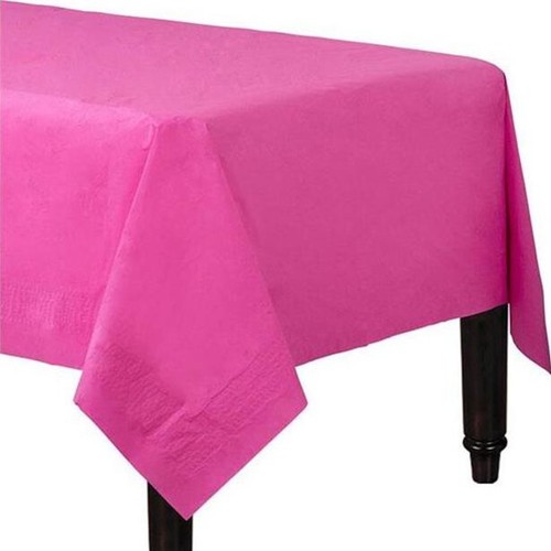 Hot pink paper table covers - hot,