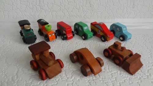 Wooden toy trains cars - wooden, &