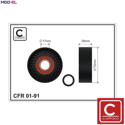 Tensioner pulley vribbed - pulley,