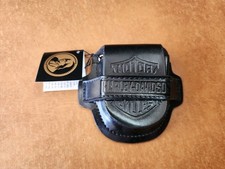 Franklin Mint Harley Davidson Pocket Watch Or Zippo Leather Caring Case 