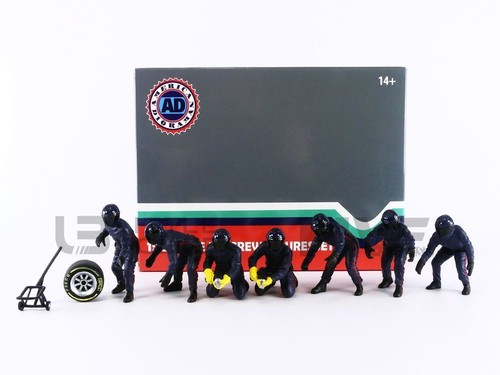 American diorama f1 pit - american, 1/18