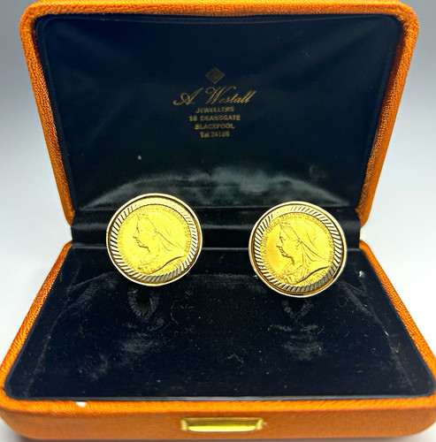 Pair victorian 1893 gold - a,