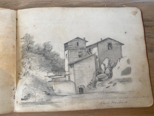 Antique 19th sketchbook - c,