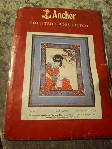Anchor geisha girl oriental - anchor,