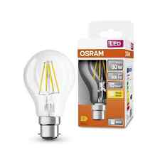 OSRAM LED 7w (60w), A60/GLS, B22/Bayonet, 806 Lumens, Warm White, Light Bulbs