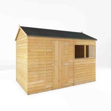 10x6 Garden Shed Wooden Reverse Apex Overlap Storage with Window