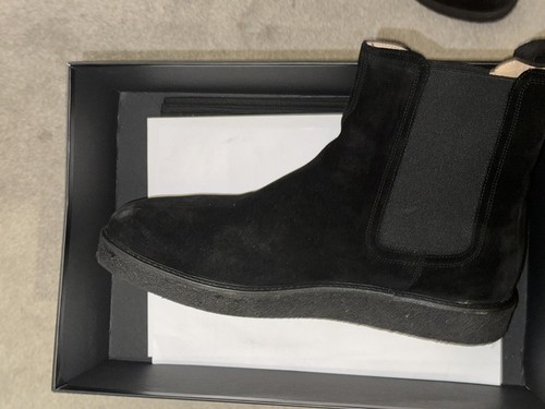 Represent black suede modern
