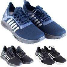MENS LIGHTWEIGHT FLAT WALKING RUNNING SNEAKERS SPORT LACE UP GYM TRAINERS SHOES
