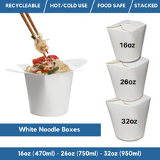 White Noodle Boxes Chinese