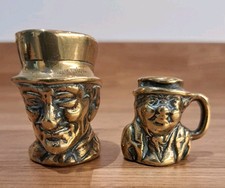 Vintage Pair Of Brass Toby