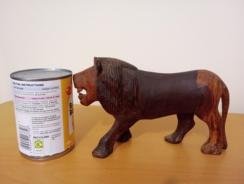 Vintage carved wooden - , lion