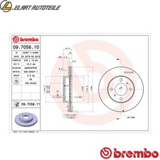 2x BRAKE DISC 09.7056.11 FOR