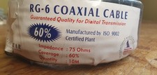 10M Black Fortec Star RG6 Coax