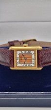 Must de Cartier Tank Trinity Dial 18ct Gold on Sterling Silver Lady's Watch.