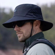 Wide Brim Sun Hat Adjustable Bucket Hat Fisherman Cap for Unisex Hiking Fishing