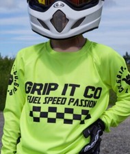 Neon Yellow  kids motocross