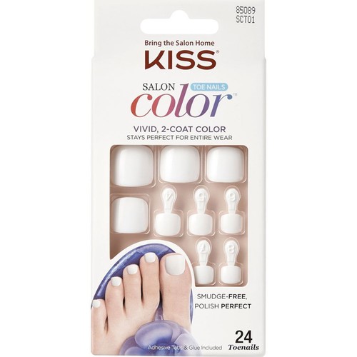 Kiss square false toe nails - kiss,