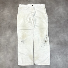 Dickies Cargo Trousers Mens 30" Painter Workwear Carpenter Canvas Pants, White
