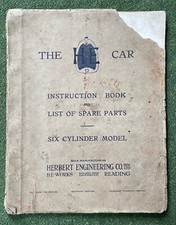 HE Herbert Engineering vintage car instruction book spare parts list VSCC H.E.