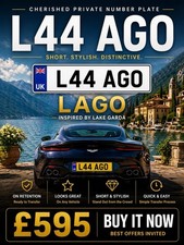 L44 AGO Private Number Plate