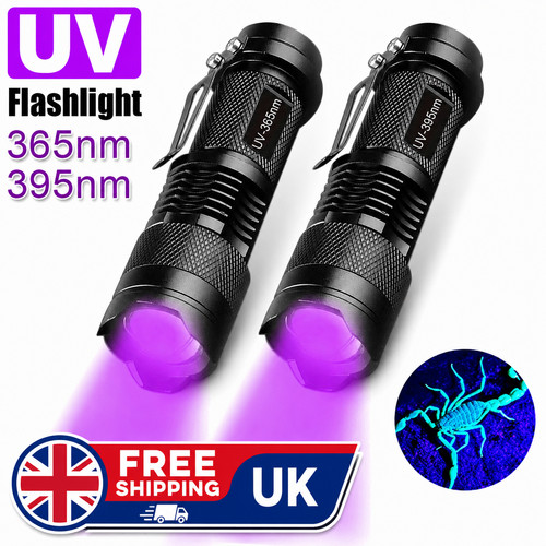 365 395nm black light torch - black,