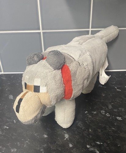 Minecraft grey wolf plush soft - minecraft,
