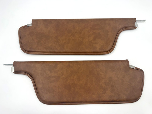 Saddle brown tan sunvisor set - saddle,