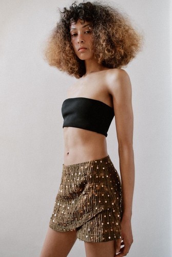 Zara sequinned wrap - wrap, skort