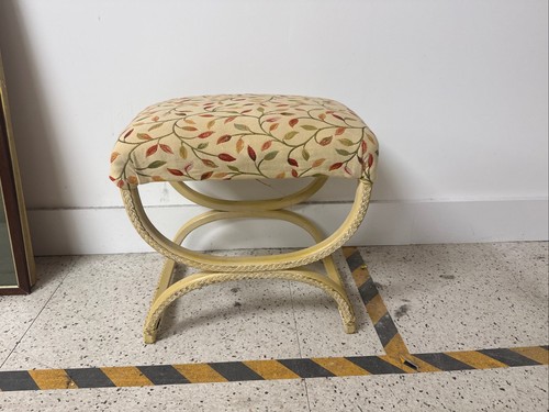 Vintage floral vanity - vanity, stool