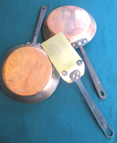 Antiques two tin lined - tin,