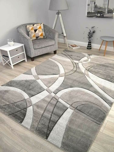 Grey living room - grey, small