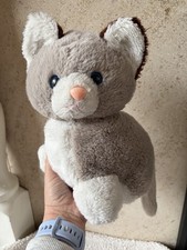 Vintage Soft Stuffed Grey Cat