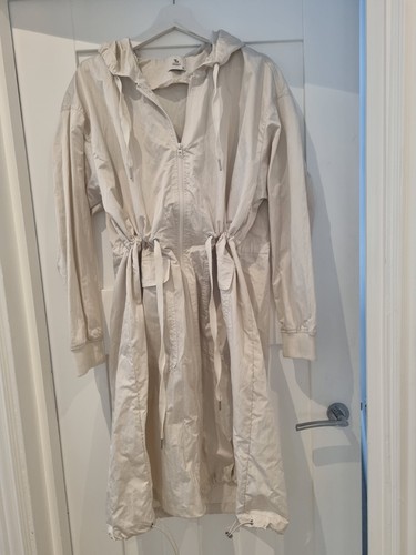 Ladies white long raincoat - ladies,