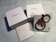 BNWT Radley Rose Gold Signature Design “ N “  Handbag Charm / Keyring